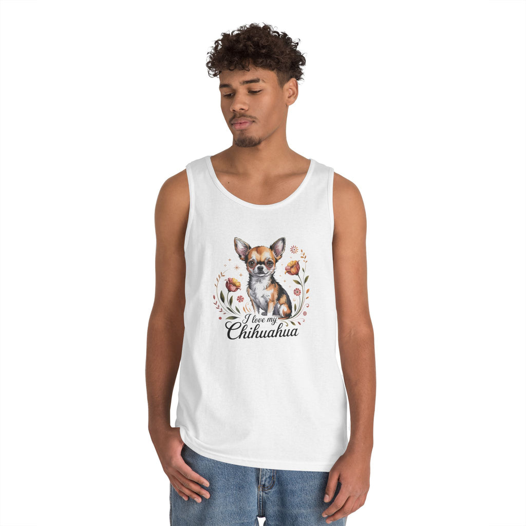 Love My Chihuahua Unisex Heavy Cotton Tank Top