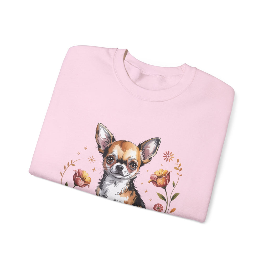 I Love My Chihuahua Crewneck Sweatshirt, Cute Dog Lover Gift, Cozy Pet Apparel, Puppy Owner Clothing, Fall Winter Fashion