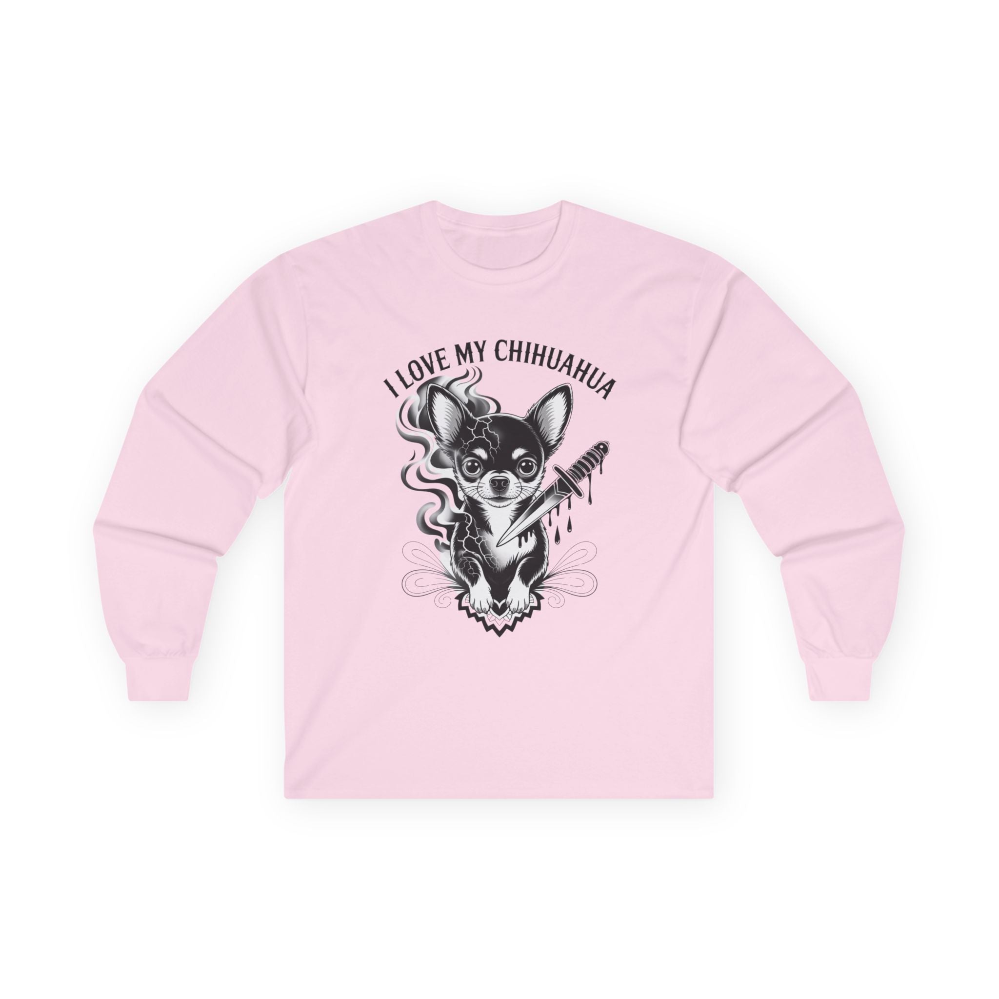 I Love My Chihuahua Unisex Ultra Cotton Long Sleeve Tee  Chihuahua Love Long Sleeve Tee, Dog Lover Gift, Cute Pet Shirt, Animal Tee, Unisex Apparel, Music Dog Graphic Tee