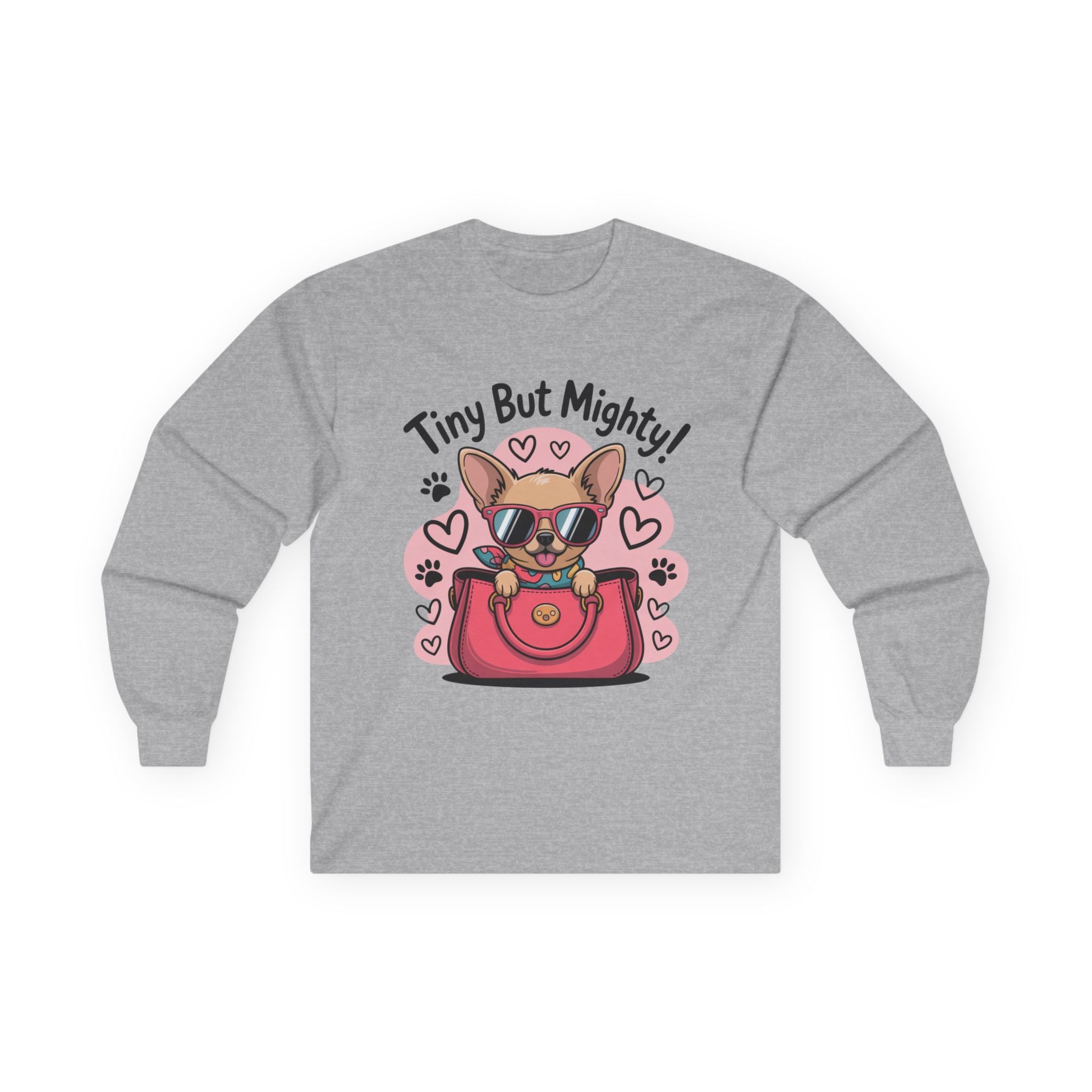Tiny But Mighty Chihuahua Unisex Ultra Cotton Long Sleeve Tee – Bold Style for Dog Lovers