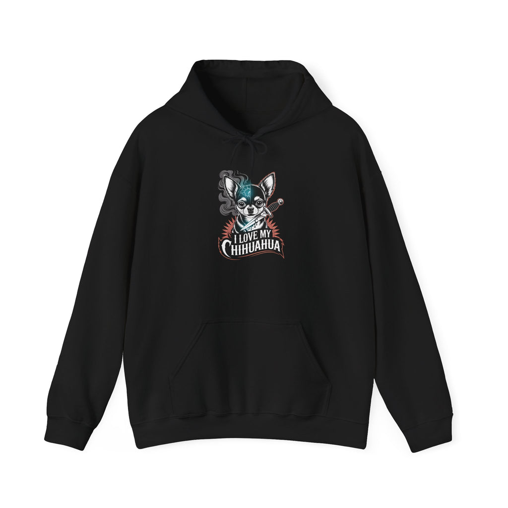 I Love My Chihuahua Unisex Heavy Blend™ Hooded Sweatshirt Chihuahua Love Hoodie - I Love My Chihuahua Sweatshirt, Unisex Dog Apparel, Pet Lover Gift, Cozy Casual Wear, Perfect for Dog Owners