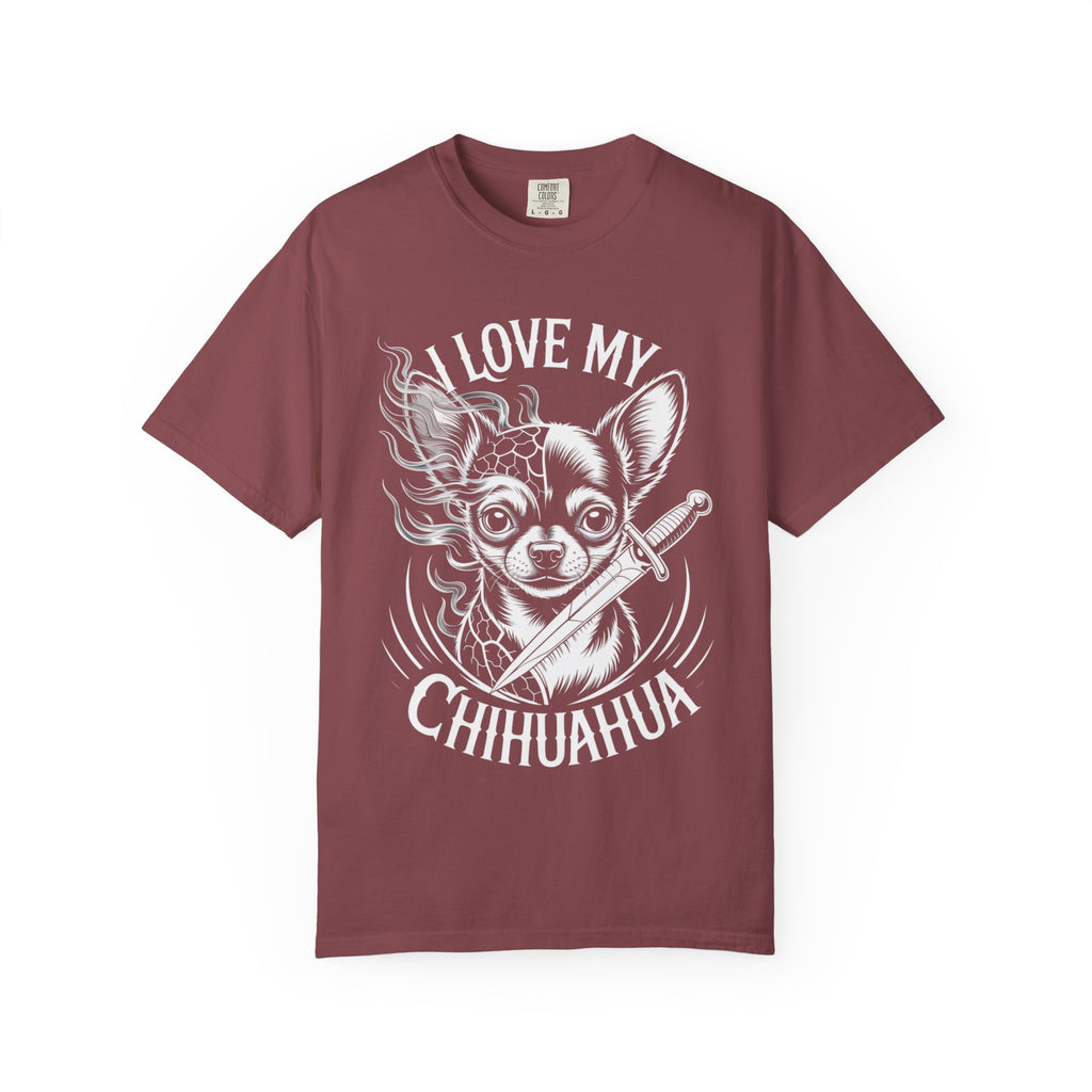 I Love My Chihuahua Unisex Garment-Dyed T-shirt
